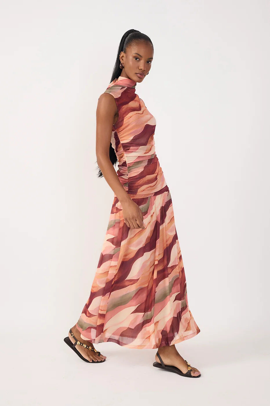 Dunes high neck maxi dress