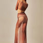 TULE SKIRT set BRONZE GRADIENT PRINT