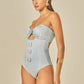 DENIM PRINT DOLLY SWIMSUIT