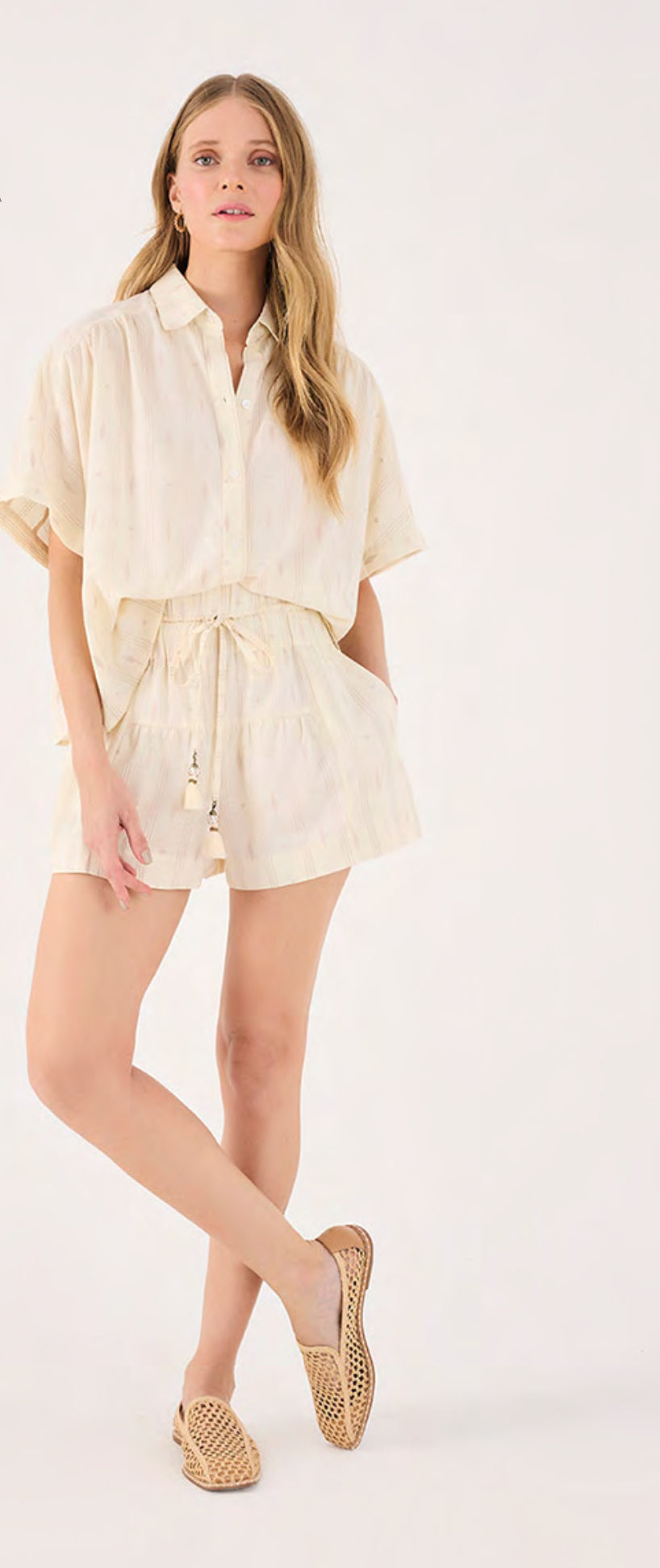 Shorts set beige