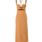 Tan cut outs dress