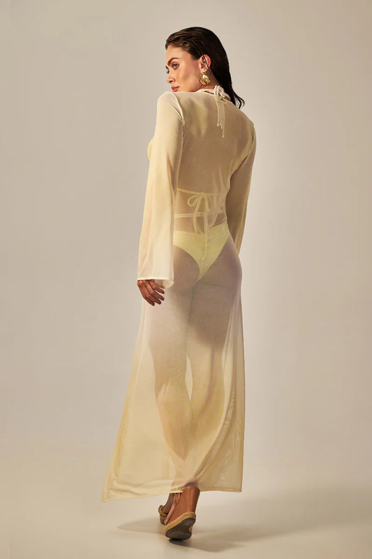 LONG SIXTY DRESS YELLOW GRADIENT PRINT