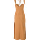 Tan cut outs dress