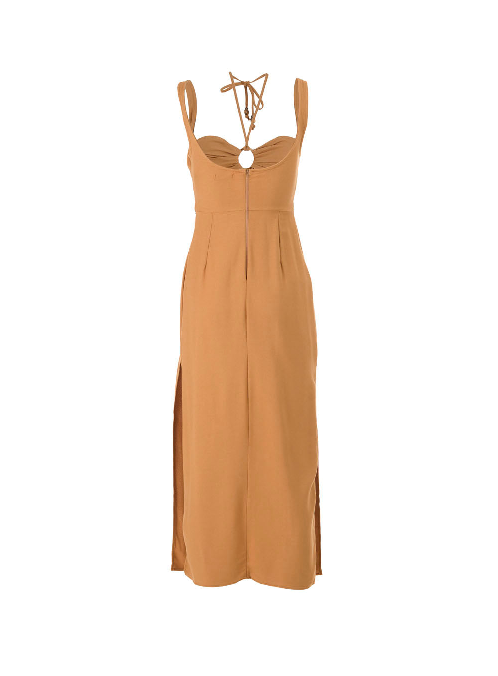 Tan cut outs dress