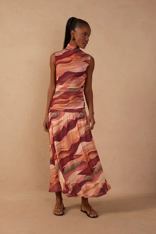 Dunes high neck maxi dress
