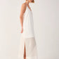 Cutout canva linen dress