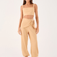 Linen pants with buckle