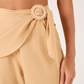 Linen pants with buckle