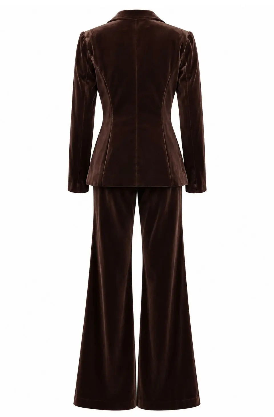 CHOCOLATE BROWN VELVET BLAZER & PANTS