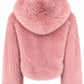 PINK CLOUD FAUX FUR JACKET