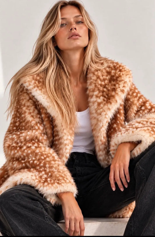 BAMBI FAUX FUR COAT JACKET