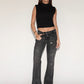 Strass flare jeans
